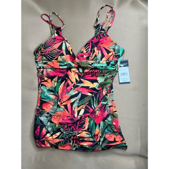 Lauren Ralph Lauren Tummy Control Tropical Tankini Top 8 NWT - Picture 4 of 6
